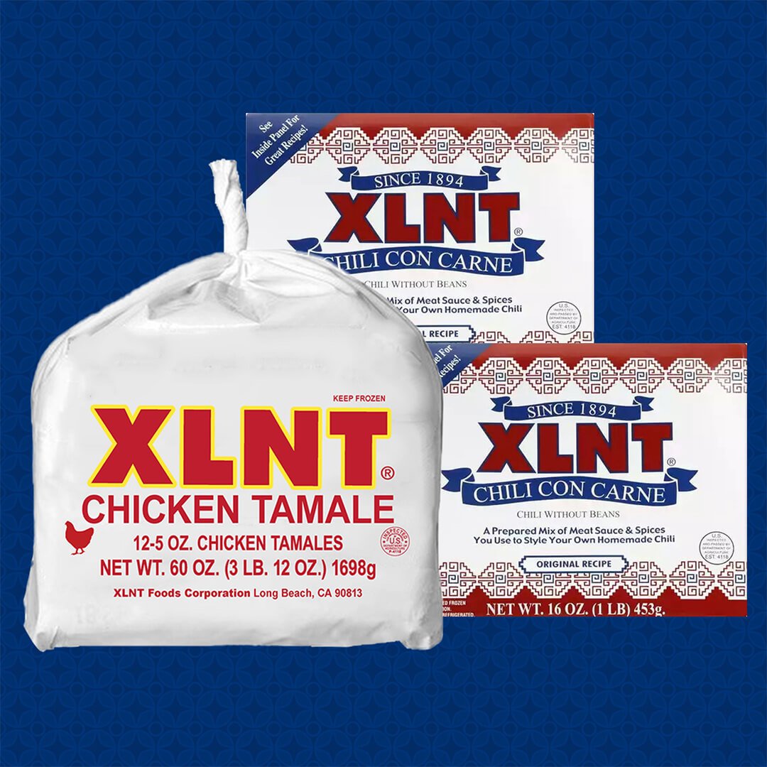 Chicken Tamales and Chili Con Carne Combo — XLNT Foods :: XLNT